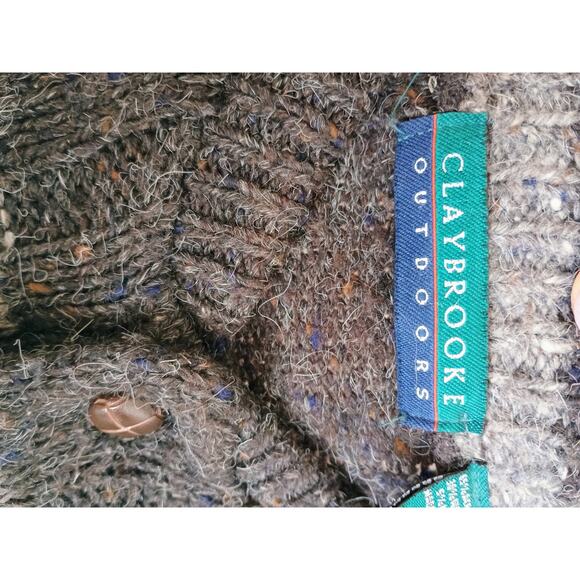 VTG Claybrooke Outdoors wool blend sweater color block design L eclectic grandpa - Picture 13 of 16